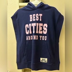 Hoodie vest dark blue for age 11/12 girls. Zara brand. Brand new no tags